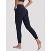 image:imagebaleaf Leggings with Pockets for Women No Front Seam High Waisted Yoga Pants Soft Lightweight Workout Leggings 25Navy Blue