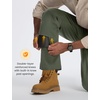 image:imagebaleaf Mens Carpenter Work Pants Ripstop Cargo Pants Stretch Workwear  Lightweight Utility Stretch Workwear with Pockets Tactical HikingArmy Green
