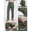 image:imagebaleaf Mens Carpenter Work Pants Ripstop Cargo Pants Stretch Workwear  Lightweight Utility Stretch Workwear with Pockets Tactical HikingArmy Green