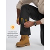 image:imagebaleaf Mens Carpenter Work Pants Ripstop Cargo Pants Stretch Workwear  Lightweight Utility Stretch Workwear with Pockets Tactical HikingBlack