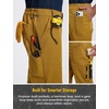 image:imagebaleaf Mens Carpenter Work Pants Ripstop Cargo Pants Stretch Workwear  Lightweight Utility Stretch Workwear with Pockets Tactical HikingBuckthorn Brown