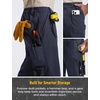 image:imagebaleaf Mens Carpenter Work Pants Ripstop Cargo Pants Stretch Workwear  Lightweight Utility Stretch Workwear with Pockets Tactical HikingNavy Blue