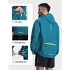 image:imagebaleaf Mens Cycling Rain Jackets Waterproof Windbreaker Raincoat Ligthweight Reflective Hooded Running Packable JacketBlue