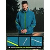 image:imagebaleaf Mens Cycling Rain Jackets Waterproof Windbreaker Raincoat Ligthweight Reflective Hooded Running Packable JacketBlue