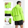 image:imagebaleaf Mens Cycling Rain Jackets Waterproof Windbreaker Raincoat Ligthweight Reflective Hooded Running Packable JacketFluorescent Green