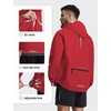 image:imagebaleaf Mens Cycling Rain Jackets Waterproof Windbreaker Raincoat Ligthweight Reflective Hooded Running Packable JacketRed