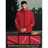 image:imagebaleaf Mens Cycling Rain Jackets Waterproof Windbreaker Raincoat Ligthweight Reflective Hooded Running Packable JacketRed
