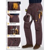 image:imagebaleaf Mens Tactical Pants with 10 Pockets Durable EDC Combat Pants  Breathable Ripstop WrinkleFree StraightLeg Pants for Military and Law Enforcement Hiking WellOrganized StorageDark Brown