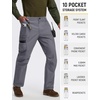 image:imagebaleaf Mens Tactical Pants with 10 Pockets Durable EDC Combat Pants  Breathable Ripstop WrinkleFree StraightLeg Pants for Military and Law Enforcement Hiking WellOrganized StorageDark Gray