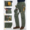 image:imagebaleaf Mens Tactical Pants with 10 Pockets Durable EDC Combat Pants  Breathable Ripstop WrinkleFree StraightLeg Pants for Military and Law Enforcement Hiking WellOrganized StorageArmy Green