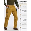 image:imagebaleaf Mens Tactical Pants with 10 Pockets Durable EDC Combat Pants  Breathable Ripstop WrinkleFree StraightLeg Pants for Military and Law Enforcement Hiking WellOrganized StorageBuckthorn Brown