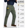 image:imagebaleaf Mens Tactical Pants with 10 Pockets Durable EDC Combat Pants  Breathable Ripstop WrinkleFree StraightLeg Pants for Military and Law Enforcement Hiking WellOrganized StorageArmy Green