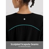 image:imagebaleaf Womens Long Sleeve Workout Tops Lightweight Shirts  Loose Fit Thumb Holes Crew Neck UPF 50 Yoga Athletic Running ExerciseBlack