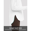 image:imagebaleaf Womens Long Sleeve Workout Tops Lightweight Shirts  Loose Fit Thumb Holes Crew Neck UPF 50 Yoga Athletic Running ExerciseStar White