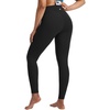 image:imagebaleaf High Waisted Leggings for Women Tummy Control Yoga Workout Pants  25 Workout Leggings with Back Waist Pocket Ultra Soft Medium SupportBlack