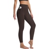 image:imagebaleaf Leggings with Pockets for Women No Front Seam High Waisted Yoga Pants Soft Lightweight Workout Leggings 25Dark Brown