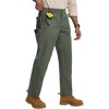 image:imagebaleaf Mens Carpenter Work Pants Ripstop Cargo Pants Stretch Workwear  Lightweight Utility Stretch Workwear with Pockets Tactical HikingArmy Green