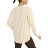image:imagebaleaf Womens Long Sleeve Workout Tops Lightweight Shirts  Loose Fit Thumb Holes Crew Neck UPF 50 Yoga Athletic Running ExerciseLight Brown