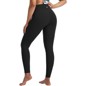 image:imagebaleaf High Waisted Leggings for Women Tummy Control Yoga Workout Pants  25 Workout Leggings with Back Waist Pocket Ultra Soft Medium SupportBlack