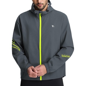 image:imagebaleaf Mens Cycling Rain Jackets Waterproof Windbreaker Raincoat Ligthweight Reflective Hooded Running Packable JacketDark Gray